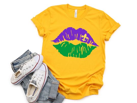 Discover Mardi Gras Lips Long Sleeves, Mardi Gras Lips Shirt, Mardi Gras Lips