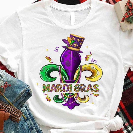 Discover Fleur De Lis Shirt,Mardi Gras Shirt,Mardi Gras Saints New Orleans Shirt