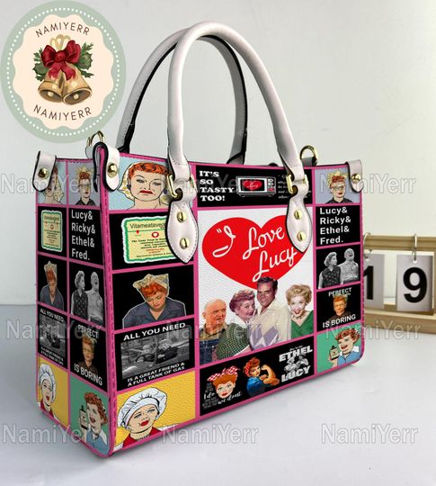 Discover I Love Lucy Personalized Leather Handbag, I Love Lucy Christmas Vintage Handbag