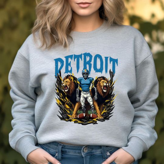 Discover Lion Football, Graphic Crewnecks, Skeleton Lion Gift sweatshirt