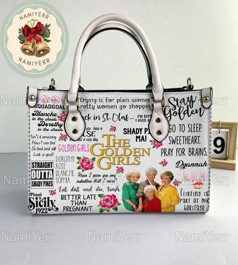 Discover The Stay Golden Personalized Leather Handbag, The Stay Golden Vintage Handbag
