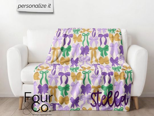 Discover Personalized Mardi Gras Gift Blanket