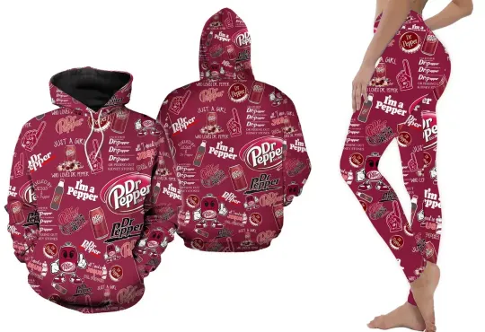 Discover Hollow Hoodie 3D or Legging for Fan /Dr Pepper-For Women