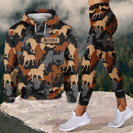 Discover Love Horses - Personalized Horse Hoodie and Leggings