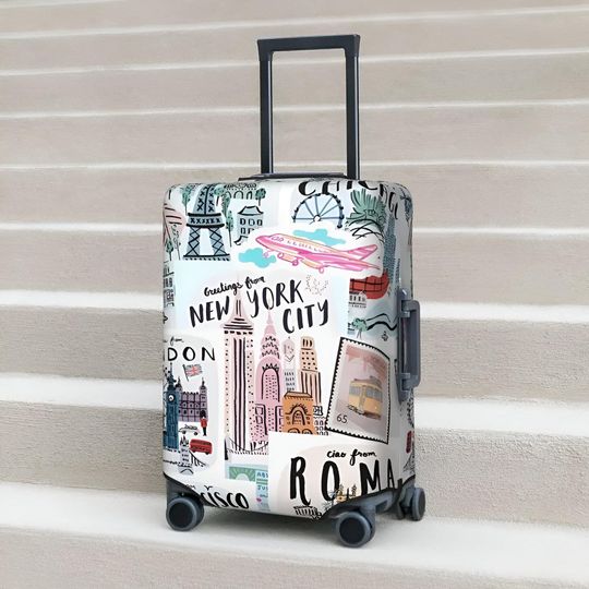 Discover City Postcard Luggage Cover