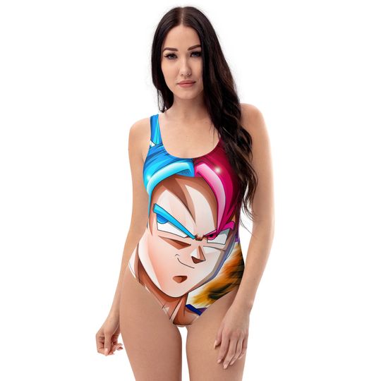 Discover Goku Red/Blue One-Piece Swimsuit