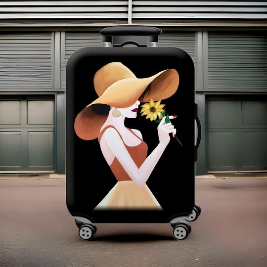 Discover Elegant Woman Luggage Cover