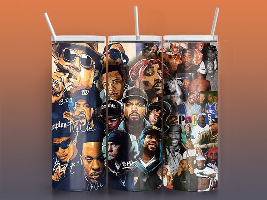 Discover Legends Of Rap 20 oz Tumbler with Lid and Straw, Gifts for Fan