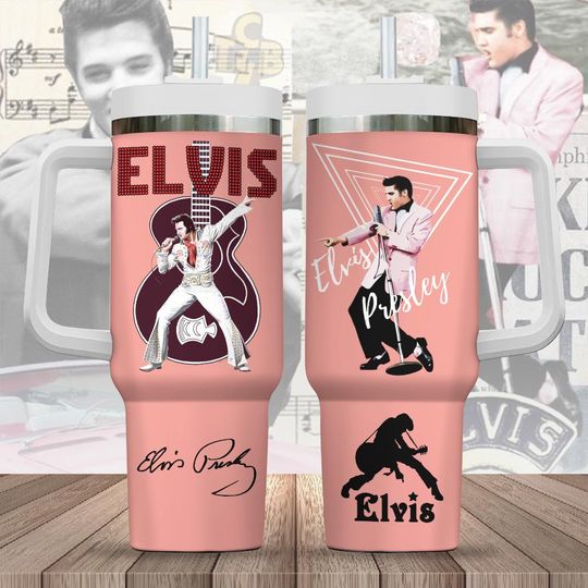 Discover Elvis Presley 40oz Tumbler, Elvis Tumbler With Handle