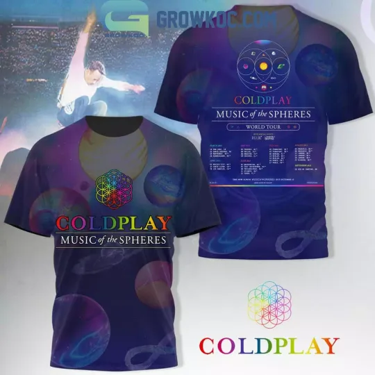 Discover Coldplay Music Of The Sphere World Tour 2025 The Show T-Shirt 3D