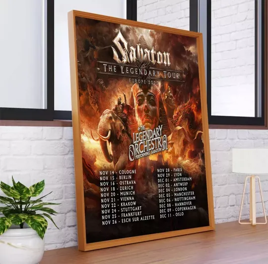 Discover SABATON announcing THE LEGENDARY TOUR 2025 Poster, Gift For Fans
