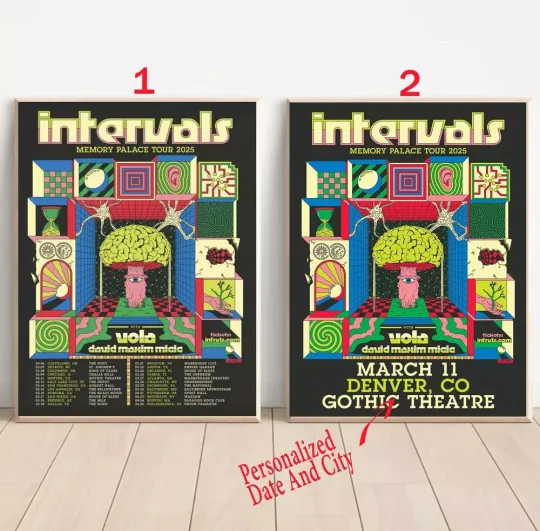 Discover Custom Intervals Memory Palace Tour 2025 Poster, Gift For Fans