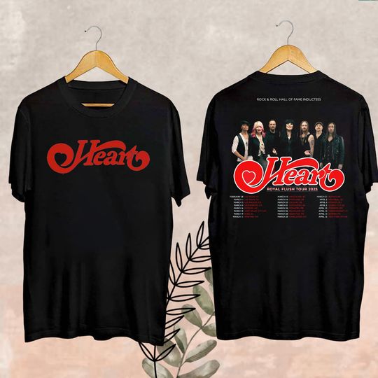 Discover Heart Band Royal Flush Tour Graphic T-Shirt for 2025