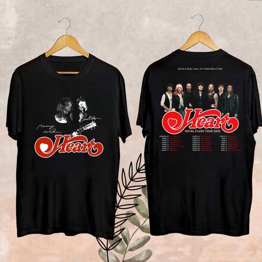 Discover Rock Band Heart Royal Flush Tour 2025 Merchandise Shirt