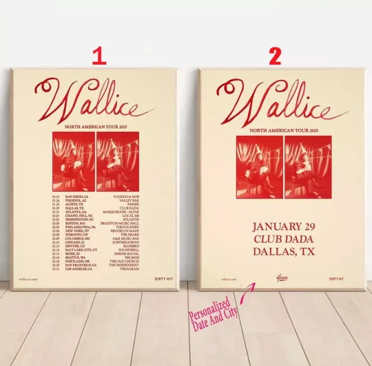Discover Custom Wallice Tour 2025 Poster, Gift For Fans