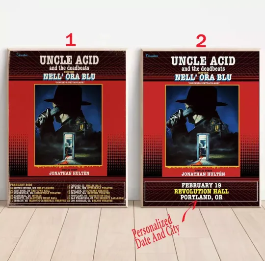 Discover Custom Uncle Acid & The Deadbeats - North American Tour 2025 Poster, Gift For Fans