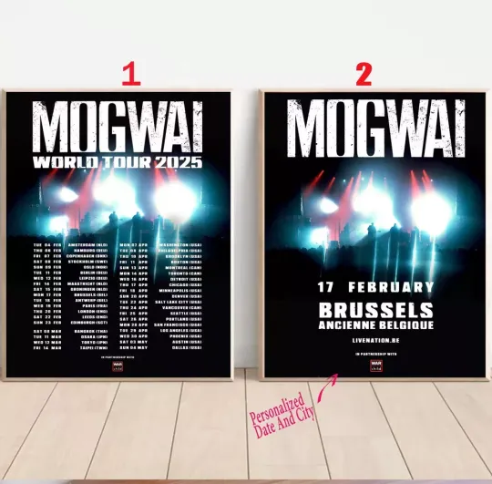 Discover Custom Mogwai Announce 2025 Tour Poster, Gift For Fans