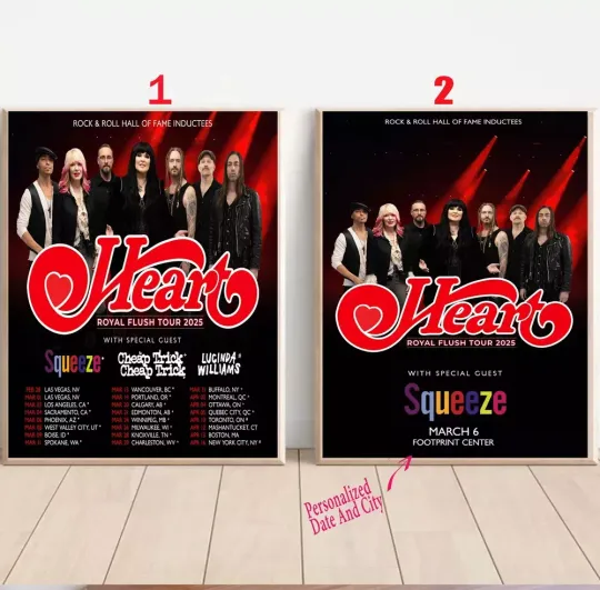 Discover Custom Heart Announces "Royal Flush" 2025 Tour Poster, Gift For Fans