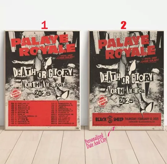 Discover Custom Palaye Royale Death Or Glory World Tour 2025 Poster