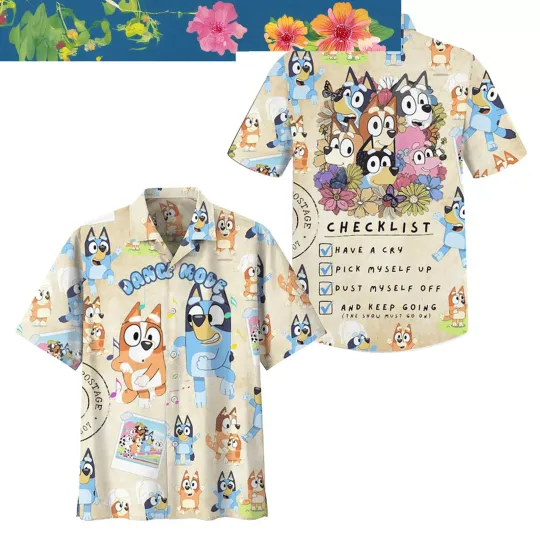 Discover BlueyDad Checklist Have A Cry Pick Myself Up And Keep Going Hawaiian Shirts