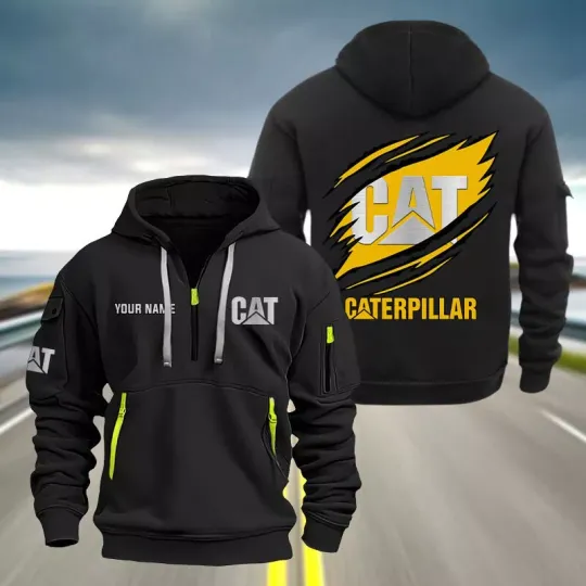 Discover Personalized Name Caterpillar Quarter Zip Hoodie