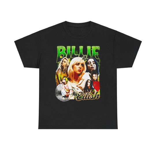 Discover Bil.lie Eil.ish Bootleg style Shirt, Portrait of Bill.ie shirt, Fan Merch Shirt