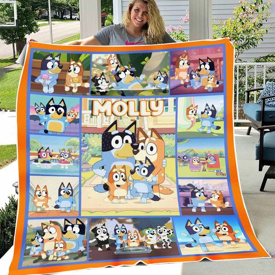 Discover Custom BlueyDad Personalized Blanket
