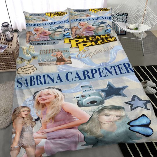 Discover Sabrina Carpenter Bedding Set, Gifts for Family, Bedding Decor