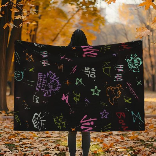 Discover Cute Jinx Graffiti Blanket, Soft Warm Blanket for Jinx Fan