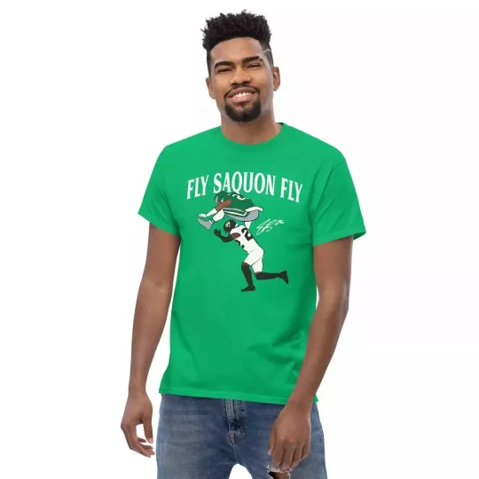 Discover Eagle Shirt Football Fly Saquon Fly Jump Saquon Barkley T-Shirt