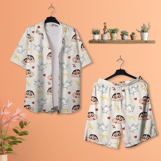 Discover Shin Chan Cartoon Hawaiian Shirt Whimsical Shin Chan Shirt