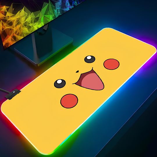 Discover PKM Go mousepad, Gaming Deskmat RGB LED, Pika RGB Mousepad