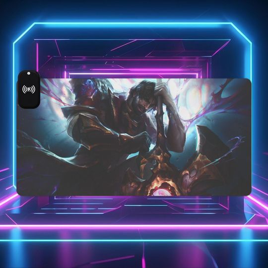 Discover LED Gaming Mouse Pad, Wireless Charging, League of Legends Design