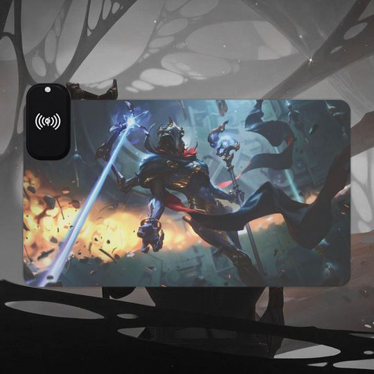 Discover LED Gaming Mouse Pad, Wireless Charging, League of Legends Design