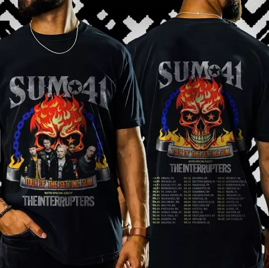 Discover Sum 41 American Tour 2025 Tour of The Setting Sum Tshirt
