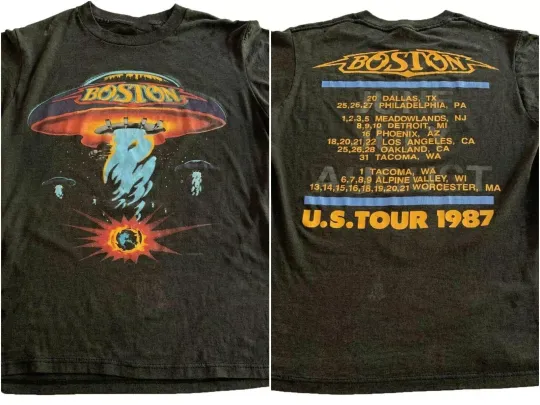 Discover VINTAGE BOSTON ROCK BAND CONCERT TOUR SHIRT 1987 T-SHIRT