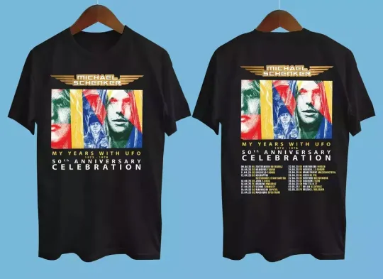 Discover Michael Schenker My Years with UFO 2025 Tour Black All Size T-Shirt N251213