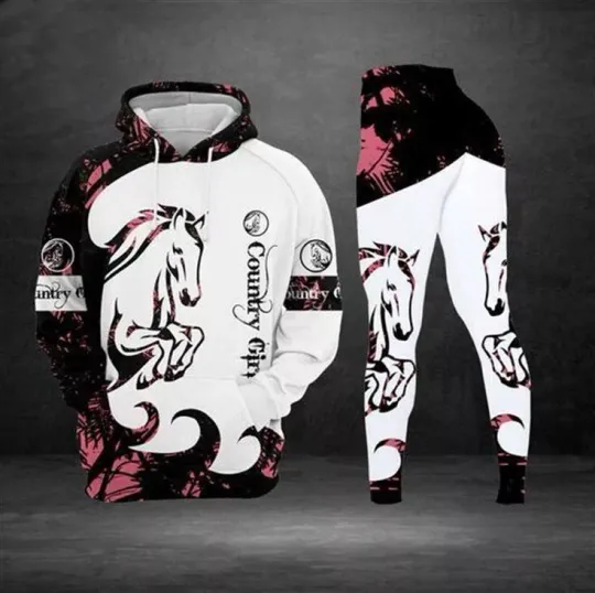 Discover Country Girl Legging and Hoodie Set, Deer Hunter Winter, Gift For Girlfriend