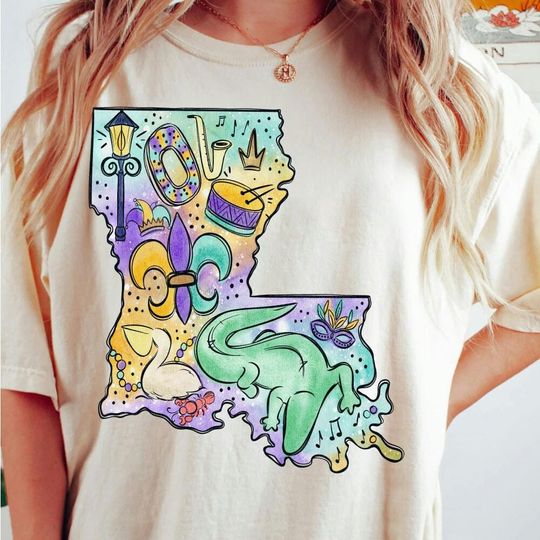 Discover Louisiana Mardi Gras Shirt, Mardi Gras Dead Shirt