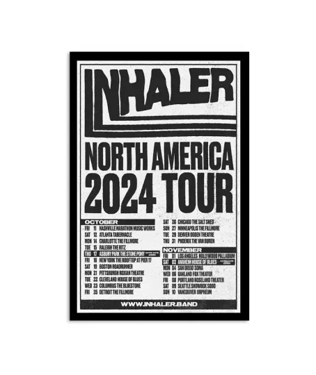 Discover Inhaler Music Tour Poster North America 2024