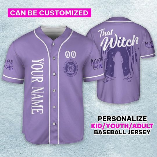 Discover Personalize Agatha All Along Movie The Witch Baseball Jersey