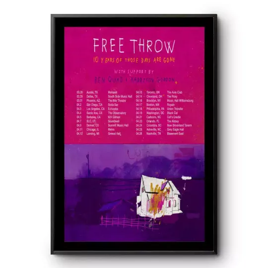 Discover Free Throw 10 years of Those Days Are Gone Tour 2025 Poster