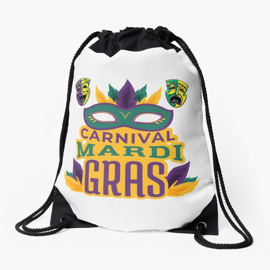 Discover Carnival Mardi Gra| Perfect Gift Drawstring Bag