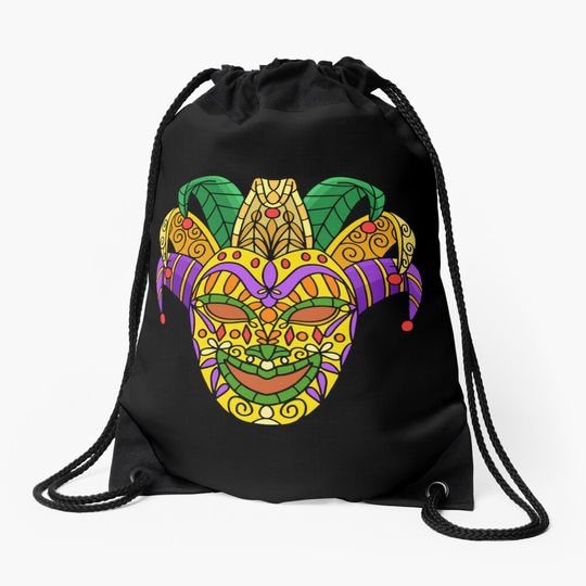 Discover Mardi gras Drawstring Bag