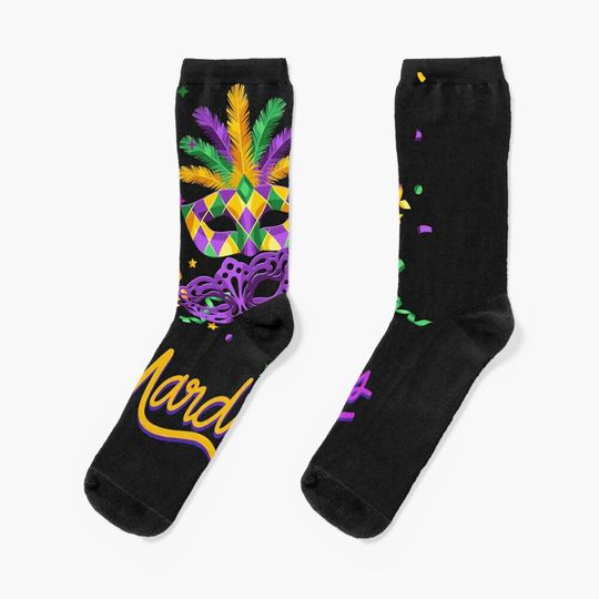 Discover Mardi Gras Costume With Mask Socks
