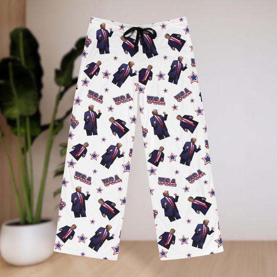 Discover Men's Dancing Trump  Pajama Pants - USA Patriotic