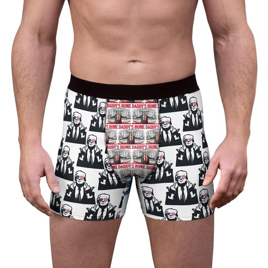 Discover Trump Boxers, Funny Men's Boxer Briefs, American Lover Underwear