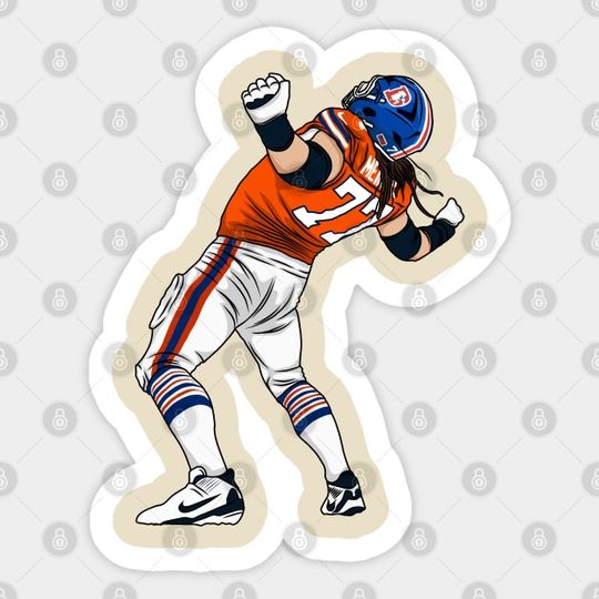 Discover Quinn Meinerz Broncos Players cartoon - Denver Footbal Fans - Sticker