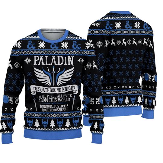 Discover Christmas Dnd Classes Paladin Ugly Christmas Sweater