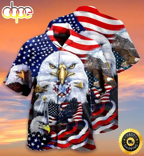 Discover America Proud Happy Day Independence Day 3D HAWAII SHIRT All Over Print Us Size